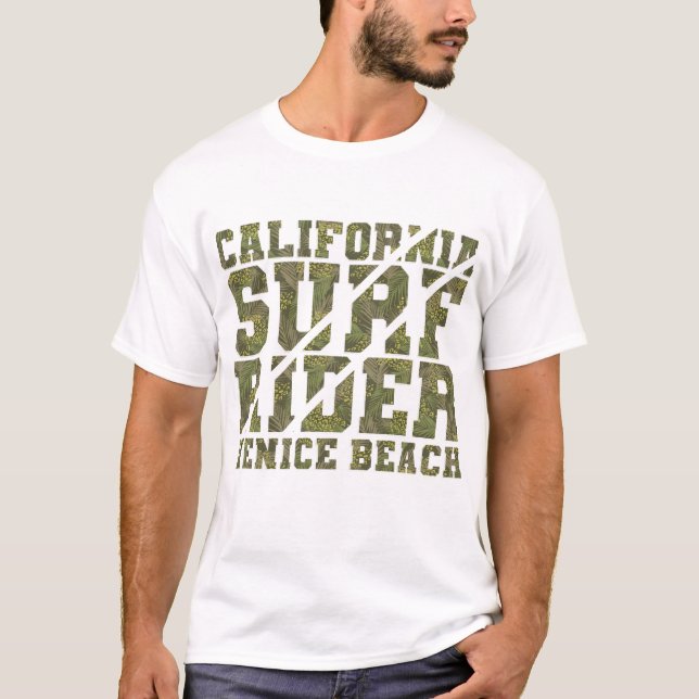 Camiseta Surf Rider da Califórnia - Estrada Tropical de Ven (Frente)