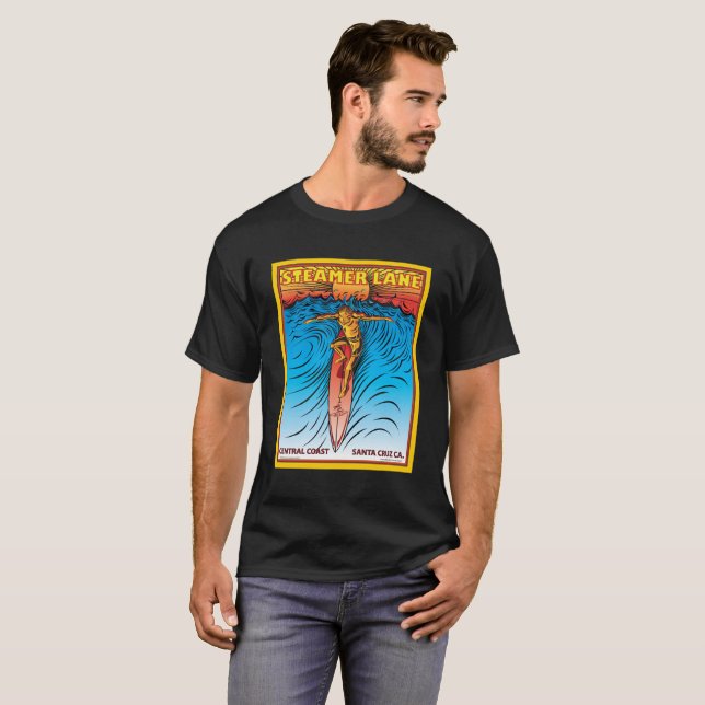 CAMISETA SURF SANTA CRUZ DE STEAMERLANE (Frente Completa)