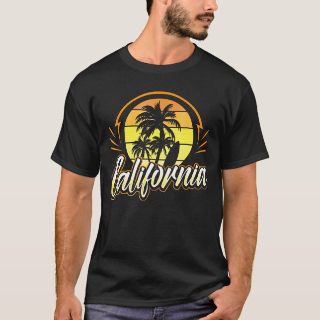 Camiseta Surf Skyline da Califórnia 70s (Frente)