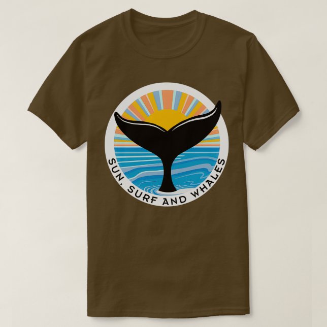 Camiseta Surf Sol e Baleias (Frente do Design)