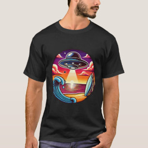 Camiseta Surf Surfando Surfista Onda Oceano Pôr do Sol Espa