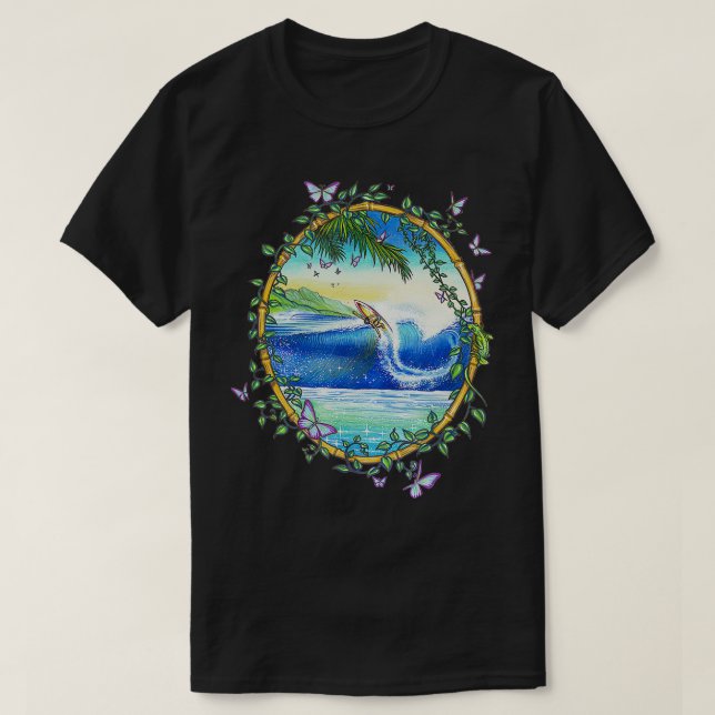 Camiseta Surf Surfing Vintage Retro Throwback 70s (Frente do Design)