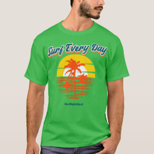 Camiseta Surf Todos Os Dias 3 Palmeiras Em Frente Ao Sol