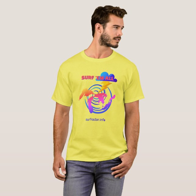 Camiseta Surf todos. TLW. Navegando no Excelente Lagos T-Sh (Frente Completa)