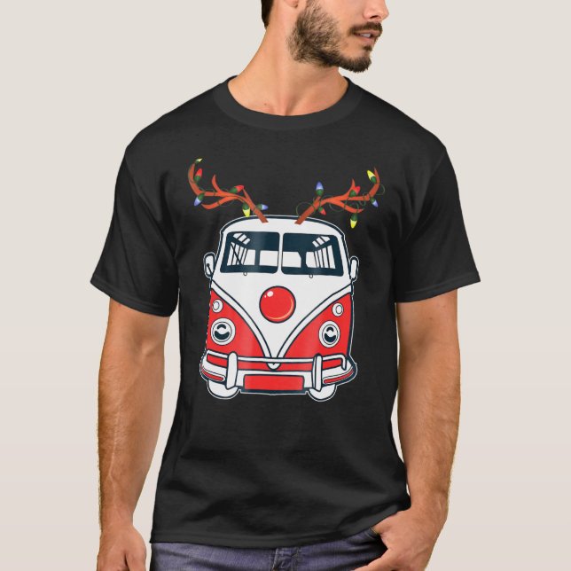 Camiseta Surf Van Reindeer na Corrida de Natal (Frente)