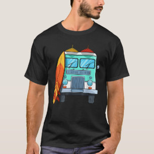 Camiseta Surf Van Surfboard Palm Tres Surfing Surfer Waves