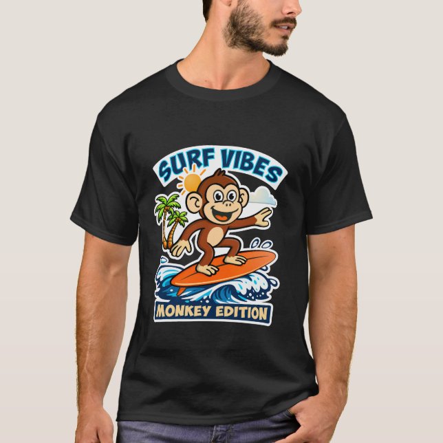 Camiseta Surf vibes - monkey edition (Frente)