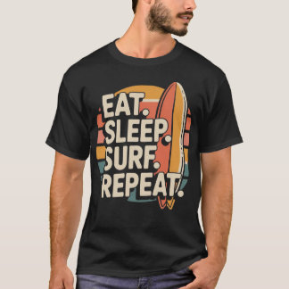Camiseta Surf Vintage dos Anos 70 - Praia de Surf Retrô ao 