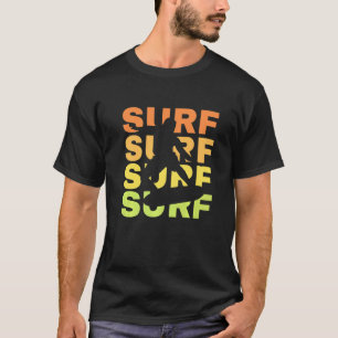 Camiseta Surf Vintage Sunset Para O Mar Do Sol Surfer E Sur