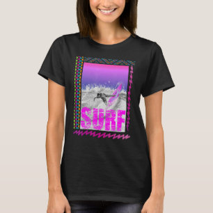 Camiseta Surf Vintage Surf Visto 80s Gráfico Retroativo