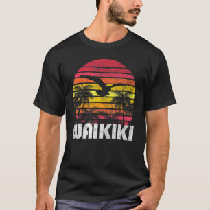 Camiseta Surf Waikiki Hawaii 70s 80s Surfing Beach