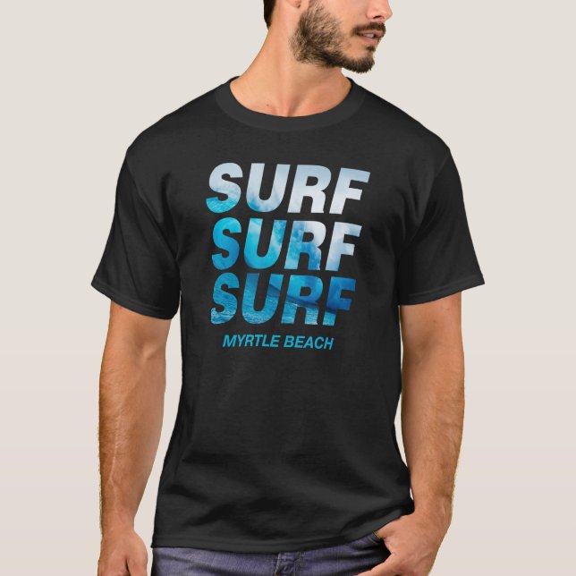 Camiseta Surf Wave Myrtle Beach South Carolina Ocean Surfin (Frente)