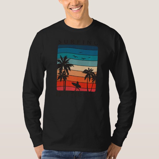 Camiseta Surfando em North Shore Havaí Ilha Havaiana Cute S (Frente)