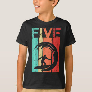 Camiseta Surfando Garoto Garota Surfista 5 Anos de Idade An