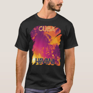 Camiseta Surfando Havana Vacante Cuba Palm tree Ocean Beach
