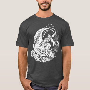 Camiseta Surfando Jesus Vintage - Premium aflitos