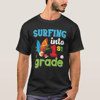 Camiseta Surfando Na Classe 1Rua De Volta Ao Primeiro Surf