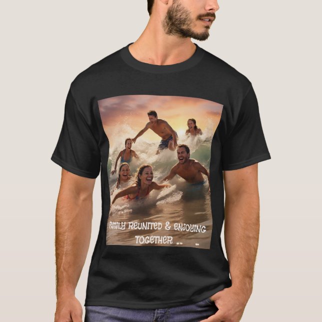 Camiseta Surfando nas ondas de Joy Mens Tshirt (Frente)