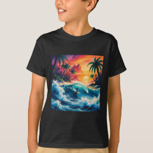 Camiseta Surfando No Paraíso Tropical
