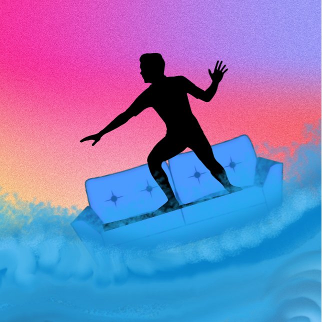 Camiseta Surfando no Sofá (Criador carregado)