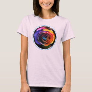 Camiseta Surfando o t-shirt cor-de-rosa do arco-íris
