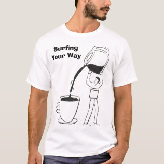 Camiseta Surfando para um Grande Café da Manhã