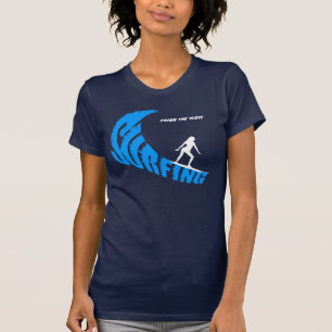 Camiseta Surfando personalizável feminino