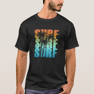 Camiseta Surfando Sunset Palm Tree Legal Summer VacMen
