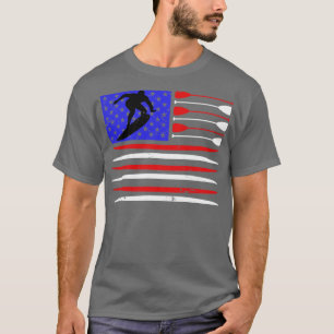 Camiseta Surfão de Navegação com Bandeira dos EUA