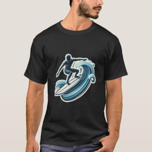 Camiseta Surfar capturando uma t-shirt de onda