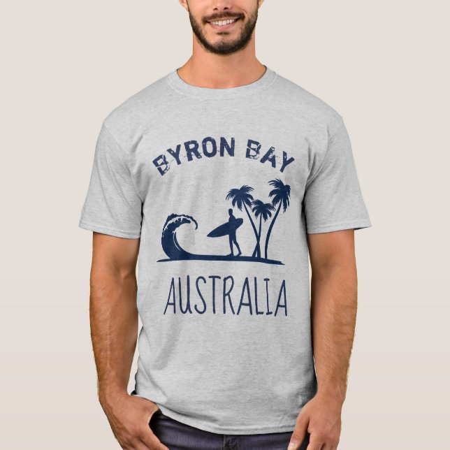 Camiseta Surfar de Austrália da baía de Byron (Frente)