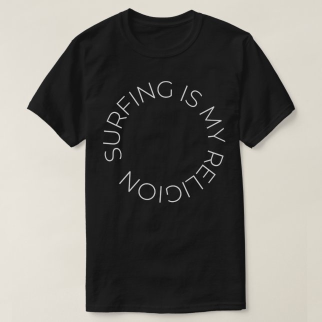 Camiseta Surfar é minha religião (Frente do Design)