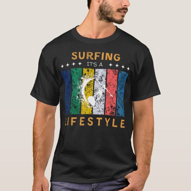 Camiseta Surfar é um Teto Engraçado do Estilo de Vida (Frente)