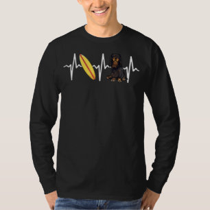 Camiseta Surfar em inglês Toy Spaniel Heartbeat Dog