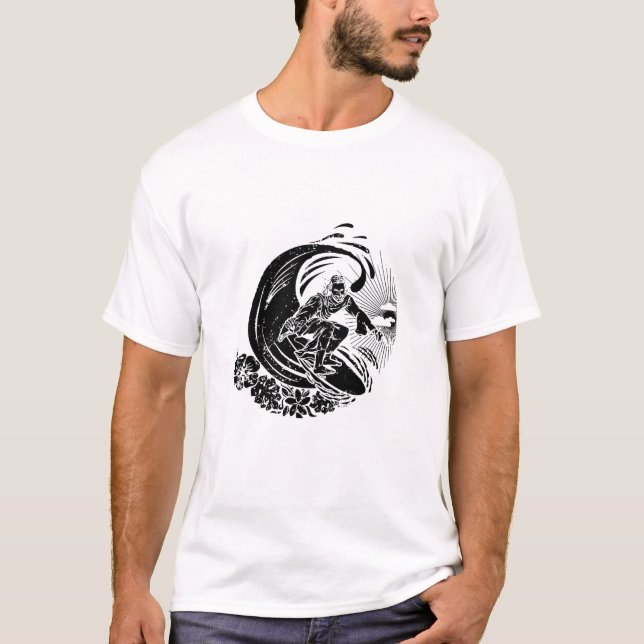 Camiseta Surfar em Jesus Vintage aflita (Frente)