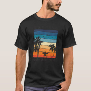 Camiseta Surfar em North Shore Havaí Havaiano 70 Retro Suns