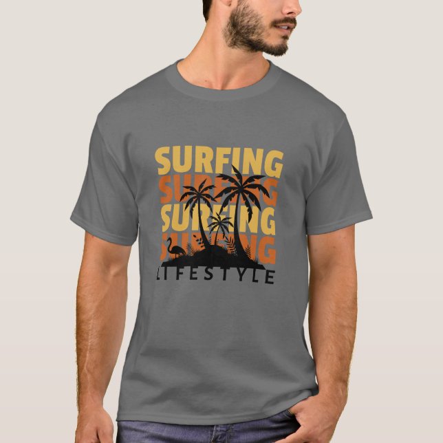 Camiseta Surfar em T-Shirt Estilo de Vida (Frente)