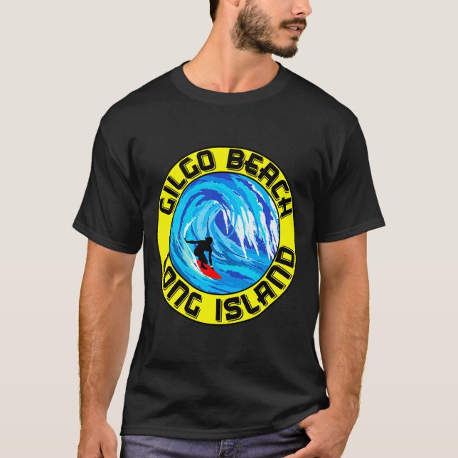 Camiseta Surfar Gilgo Beach Long Island Nova York Surf Surf (Frente)