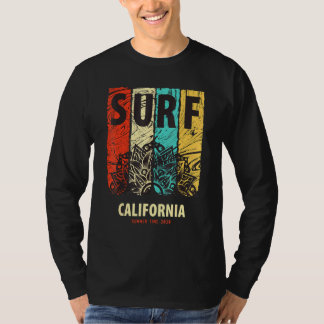 Camiseta Surfar na Costa da Califórnia Ondas de Verão