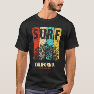 Camiseta Surfar na Costa da Califórnia Ondas de Verão