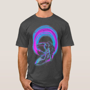 Camiseta Surfar no Espaço Exterior 90s Art Synthwave Vaporw