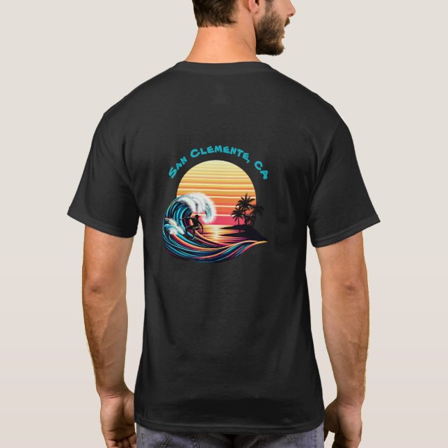 Camiseta Surfar no Sunset (Verso)