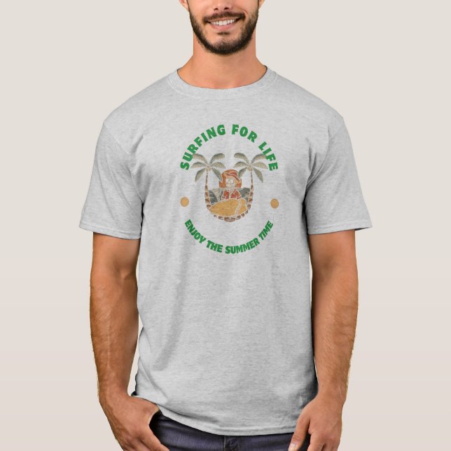 Camiseta surfar pela vida (Frente)