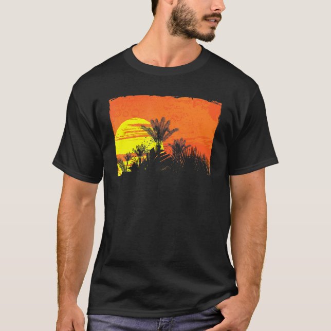 Camiseta Surfar Sob O Surf Sunset (Frente)