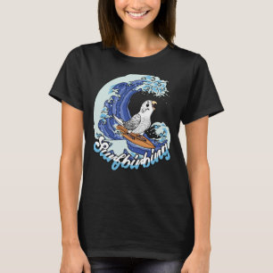 Camiseta Surfbirbing Parrot I White Budget Budgerigar