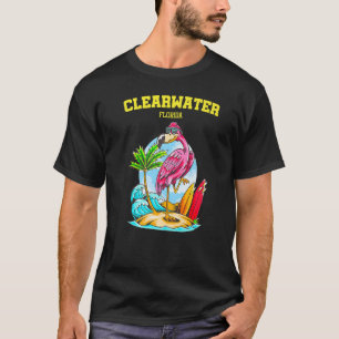 Camiseta Surfboard Flamingo Ocean Wave Clearwater