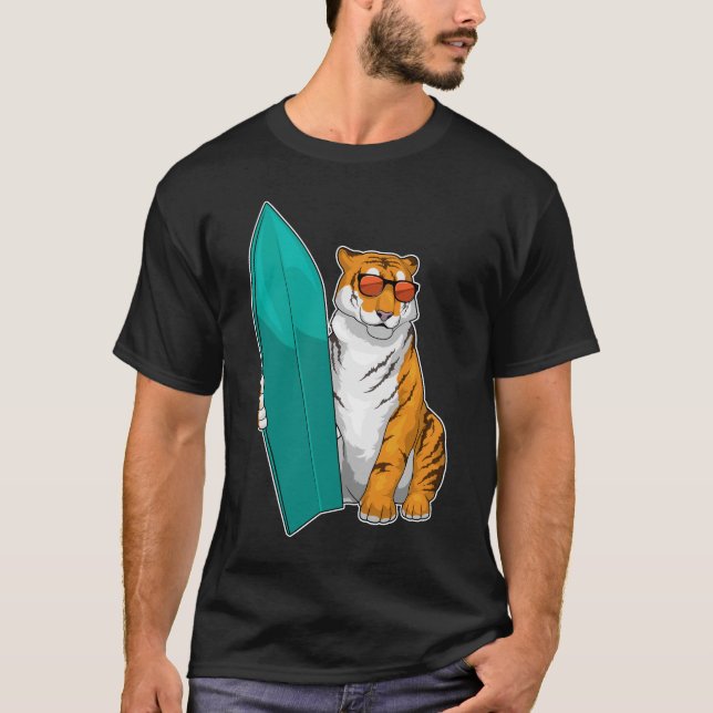 Camiseta Surfboard Tiger Surfer (Frente)