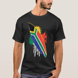 Camiseta Surfboard Vintage com Bandeira da África do Sul -