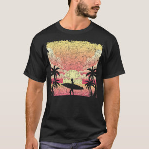 Camiseta Surfboard Water Sport Surfer Tropical Sunset Surfi