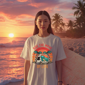 Camiseta Surfe a Onda da Vida Surfando | Mar Motivacional